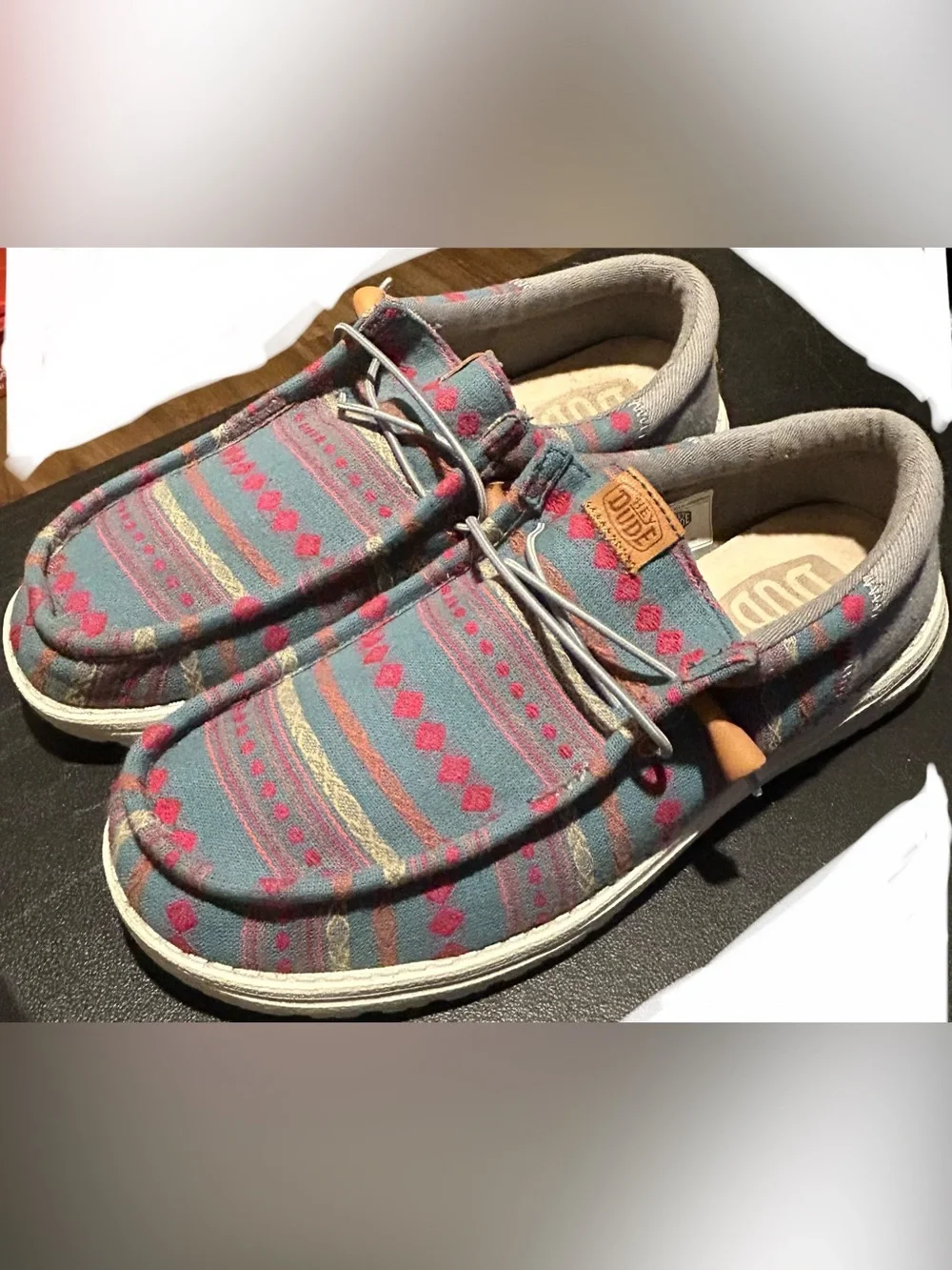 Hey Dude Men's Wally Funk Vintage Blanket Shoes Size 9